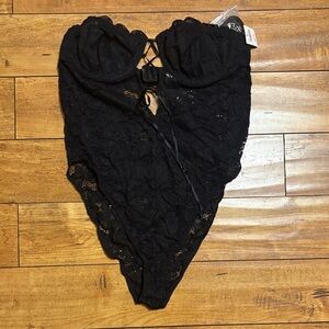 Anthropologie Elegant Black Lace Bodysuit